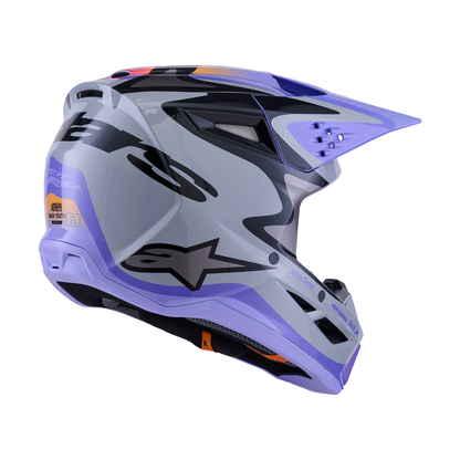Alpinestars SM3 Full-Face Helmet, EMX/DH, Jettson Edition (Glossy Grey/Purple)